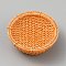 Resin Rattan Basket Mini Model, Micro Landscape Dollhouse Accessories, Pretending Prop Decorations, Orange, 35x13mm