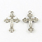 Tarnish Resistant Crucifix Cross 201 Stainless Steel Pendants, For Easter, Smooth Surface, Stainless Steel Color, 22.5x14x1mm, Hole: 1.5mm