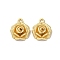 Brass Pendants, Cadmium Free & Nickel Free & Lead Free, Flower Charms, Real 18K Gold Plated, 15.5x13.5x5.5mm, Hole: 1.6mm