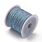12-Ply Polyester Cords, Round, Light Blue, 0.8mm, about 27.34 Yards(25m)/Roll