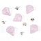 DIY Diamond Glass Bottles Pendants Making Kits, including Brass Bead Cap Pendant Bails, Pink, 16~17x15~15.5x13.5~14.5mm, Hole: 2.5~5mm