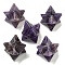 Natural Amethyst Beads, No Hole/Undrilled, Merkaba Star, 25x25x25mm