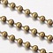 Iron Ball Chains, Soldered, with Spool, Lead Free and Nickel Free, Antique Bronze Color, Bead: 3.2mm, about 164.04 Feet(50m)/roll