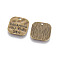 Hammered Square Carved Word Dreaming of the Sea Tibetan Style, Alloy Message Pendants, Cadmium Free & Lead Free, Antique Bronze, 19x19mm, Hole: 2mm