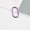 Alloy Spring Gate Rings, Oval, Lilac, 50x25mm