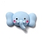 Opaque Resin Cabochons, Elephant, Light Sky Blue, 15x25.5x7.5mm