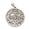 Non-Tarnish 201 Stainless Steel Pendant, Saint Benedict Medal, with Word CssmlNdsmd, Stainless Steel Color, 32.5x29.5x1.7mm, Hole: 7x4mm