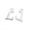 Silver Color Plated Alloy Letter Pendants, Rack Plating, Cadmium Free & Lead Free, Letter.L, 13x8x2mm, Hole: 1.5mm