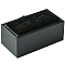 Paper Cardboard Jewelry Cufflink Boxes, with Sponge, Rectangle, Black, 4.5x8.5x3.5cm