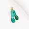 Alloy Enamel Pendants, Letter Charm, Golden, Letter A, 26.5x14.5x4mm, Hole: 3.5x2.5mm