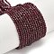 Natural Garnet Beads Strands, Cube, 2x2x2mm, Hole: 0.5mm, about 190pcs/strand, 14.96''(38cm)