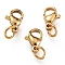 Ion Plating(IP) 304 Stainless Steel Lobster Claw Clasps, With 201 Stainless Steel Jump Ring, Golden, 12x7x3.5mm, Hole: 3mm, Jump Ring: 5x0.6mm