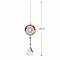 Big Pendant Decorations, Hanging Sun Catchers, Chakra Theme K9 Crystal Glass, Teardrop, Colorful, 36.8cm