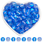 Glass Beads, Holographic Beads, Dyed, Frosted, Round, Royal Blue, 8mm, Hole: 1mm, 150pcs.