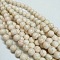 Synthetic Magnesite Beads, Round, White, 8mm, Hole: 0.8mm, about 1400pcs/kg