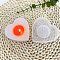 DIY Silicone for Candle Making, White, Heart, 8.3x8.35x1.65cm, Inner Diameter: 4.05cm
