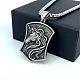 Мужские ожерелья с греческим кулоном в виде щита единорога из нержавеющей стали 304 WQ1384-3