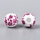 Ручной печатный шарики фарфора&nbsp;PORC-Q201-8mm-3-2