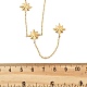 Подвеска в виде звезды из нержавеющей стали 304 и ожерелья для женщин NJEW-Q026-01G-5