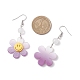 Серьги-подвески из прозрачного акрила градиентного цвета EJEW-JE06548-4