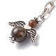Брелок с ангельским шармом из бисера из натурального драгоценного камня KEYC-JKC00387-4