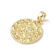 Латунные микропаве прозрачные подвески с фианитом KK-P273-15A-G-2