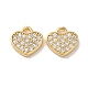 Латунные микропаве прозрачные кубические циркониевые подвески KK-E098-09G-1