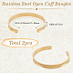 2 шт. браслеты-манжеты из нержавеющей стали&nbsp;BJEW-SC0001-67A-2