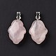 Природного розового кварца подвески G-B041-03P-12-4