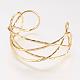 Браслет из латунной манжеты BJEW-P168-C08-1
