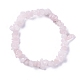 Розового кварца чипы растянуть браслеты X-BJEW-JB01308-01-4