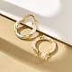 Двухцветные серьги-кольца из латуни EJEW-B117-06B-M-2