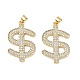 Латунные микро проложить кубического циркония подвески KK-S526-22G-1