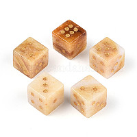 Резные кубики из натурального желтого нефрита&nbsp;T144-07H