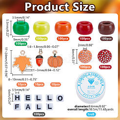 Наборы для самостоятельного изготовления браслетов из эмалевых и пластиковых бусин&nbsp;DIY-AR0004-32