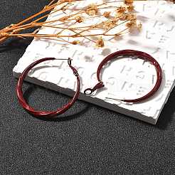 Серьги-кольца из сплава и 925 стерлингового серебра EJEW-Q013-05A