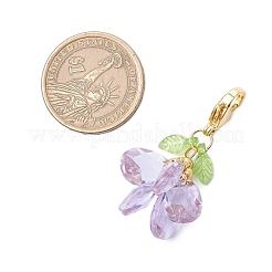 Стеклянные подвески в виде цветов HJEW-MZ00262