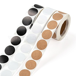 6 рулон 3 стиля пустых самоклеящихся стикеров из крафт-бумаги DIY-LS0003-37