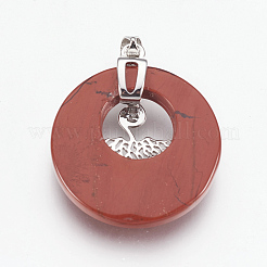 Природные красной яшмы подвески&nbsp;KK-F751-B04