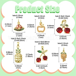 2шт латунные подвески с микропаве и кубическим цирконием&nbsp;KK-YW0003-22