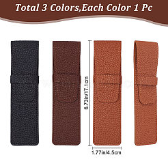 3 шт. 3-цветный чехол для хранения ручек из искусственной кожи AJEW-GF0006-68