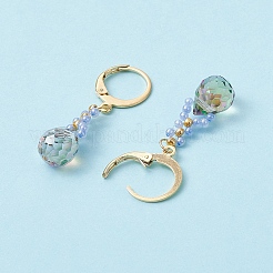 Серьги с заклепками из стеклянных бусин&nbsp;EJEW-MZ00398-01