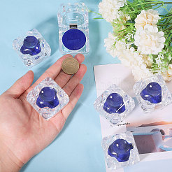 Квадратные пластиковые коробки для хранения колец с ева внутри AJEW-WH0472-43B