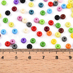 Непрозрачные цветные стеклянные бусины SEED-N007-07