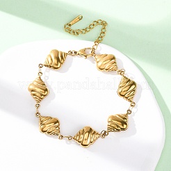 Браслеты из нержавеющей стали 304 в форме спиральных ракушек для женщин BJEW-L706-04G