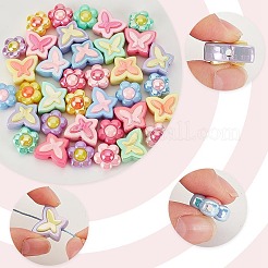 48шт 12 стиля покрытия акриловых бусин OACR-AR0001-27