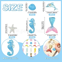 Кабошоны из смолы 25шт 5 стиля&nbsp;CRES-YW0002-49