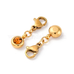 Подвески из нержавеющей стали 304 со стразами STAS-D301-24G-19