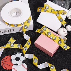 Лента из полиэстера в корсажу длиной 25 ярд с принтом в виде спортивного мяча OCOR-WH20002-03B-04