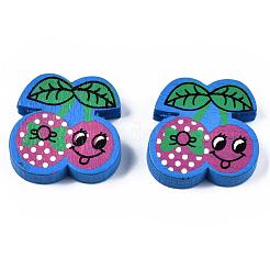 6 стиль напечатанных натуральных деревянных бусин WOOD-S055-33